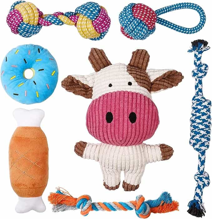 Toozey goldendoodle toys - plush and rope toys